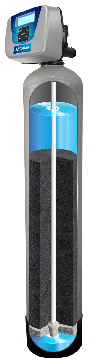 Enforcer backwashing filter with valve