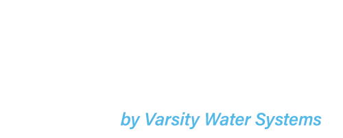The titan by varsity water systems text logo