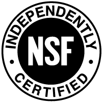 NSF independently certified logo
