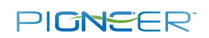 pioneer logo in blue and green